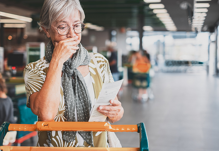 Woman with Receipt