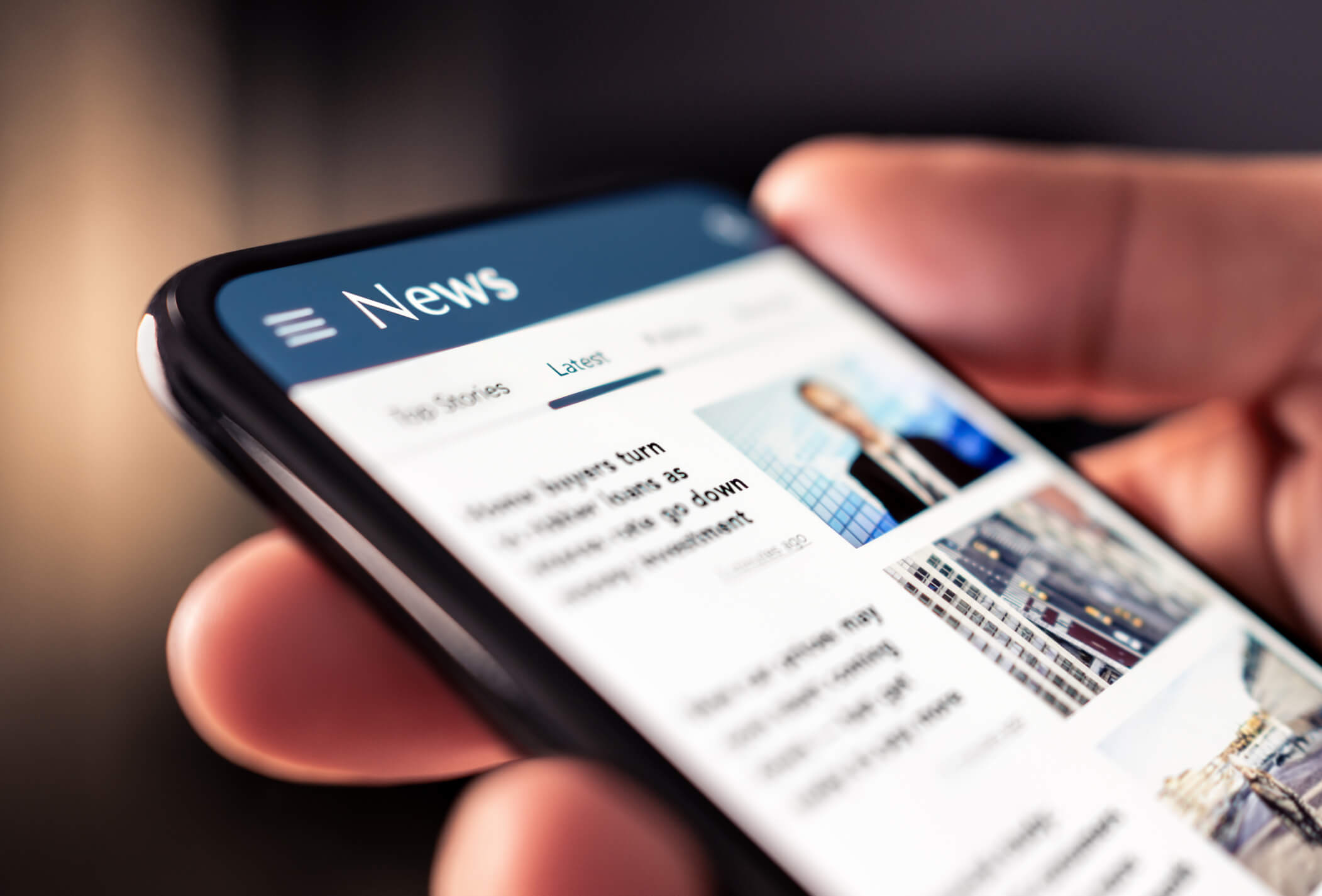 Newsroom photo of mobile site